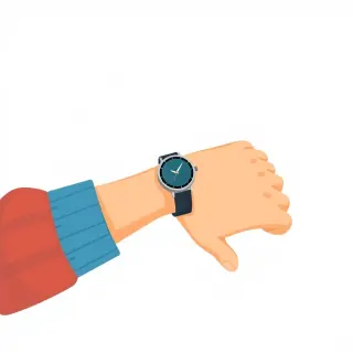رسم توضيحي لكلمة wrist