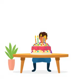 رسم توضيحي لكلمة birthday