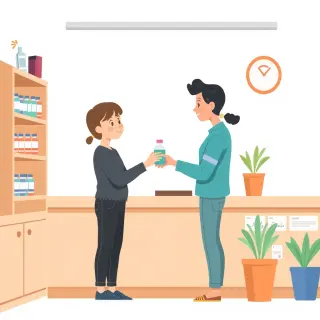 رسم توضيحي لكلمة drugstore