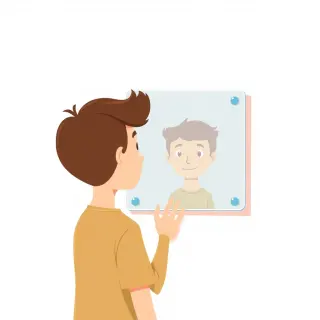 رسم توضيحي لكلمة mirror