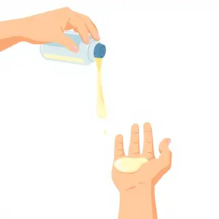 رسم توضيحي لكلمة shampoo