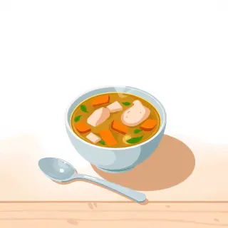 رسم توضيحي لكلمة soup
