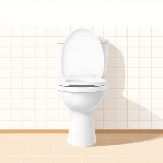 رسم توضيحي لكلمة toilet