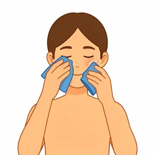 رسم توضيحي لكلمة washcloth