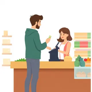 رسم توضيحي لكلمة customer