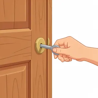 رسم توضيحي لكلمة lock