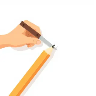 رسم توضيحي لكلمة sharpen