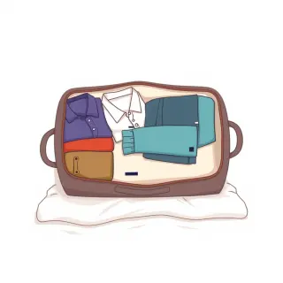 رسم توضيحي لكلمة suitcase