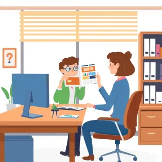 رسم توضيحي لكلمة travel agent