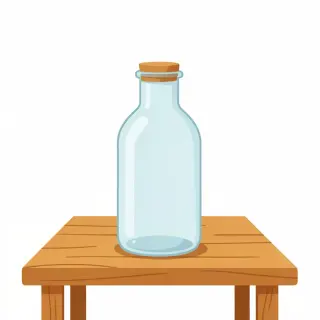 رسم توضيحي لكلمة bottle