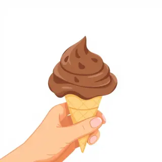 رسم توضيحي لكلمة ice cream