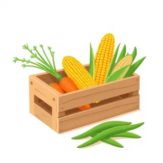 رسم توضيحي لكلمة vegetable