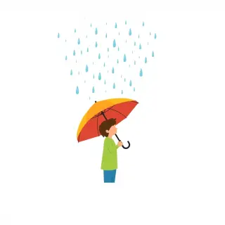 رسم توضيحي لكلمة rain