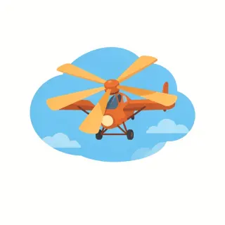 رسم توضيحي لكلمة helicopter