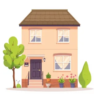 رسم توضيحي لكلمة house