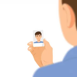 رسم توضيحي لكلمة identification