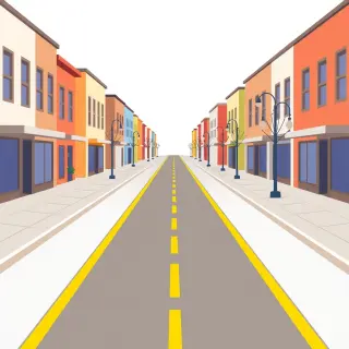 رسم توضيحي لكلمة street